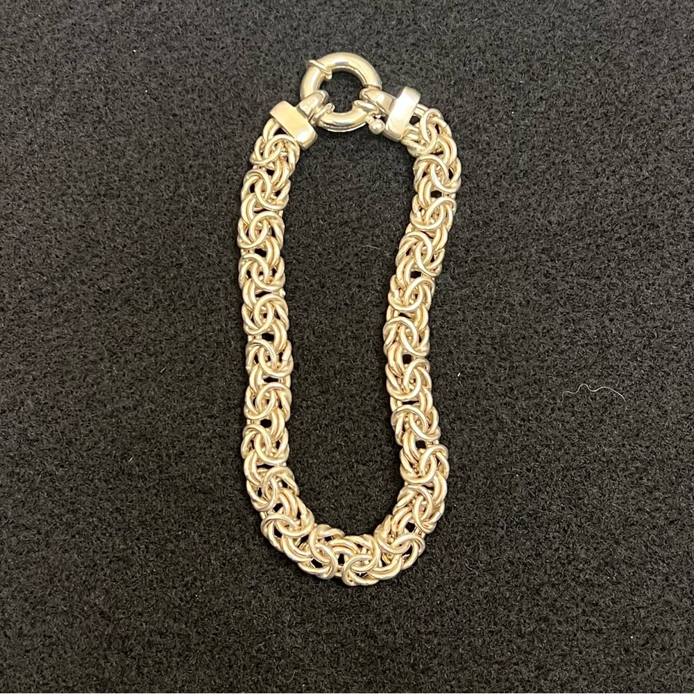 Sterling silver 925 lirm bracelet byzantine EXCELLENT CONDITION! Beautiful piece - Picture 1 of 4